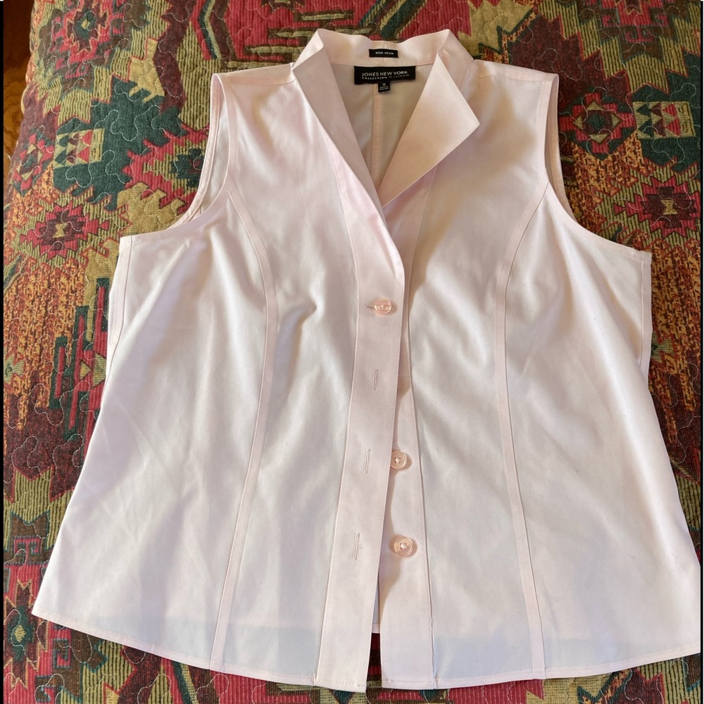 Jones New York Platinum Sleeveless Non Iron Sz 10